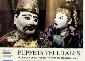 Newspaper article on Penelope's Puppets,